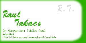 raul takacs business card